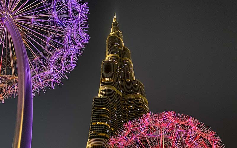 Burj Khalifa in Christmas
